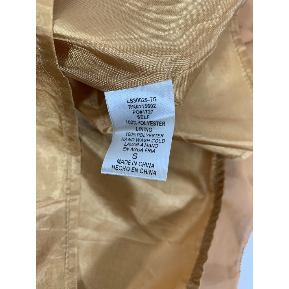 Lush Women's Long Shear Tan Skirt w/ Pockets - Picture 4 of 6